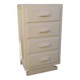 Art Deco chest of drawers in white painted wood with 4 drawers