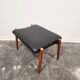 Danish - Style Stool with Faux Leather – 1970s