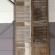 Pair of solid oak louvered shutters