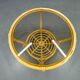 Italian Mid Century Rattan Coffee Table with Glass Top, 1960s