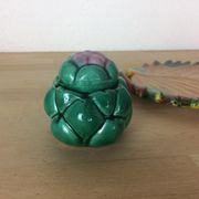 Vallauris mustard pepper shaker, dabbling, ceramics