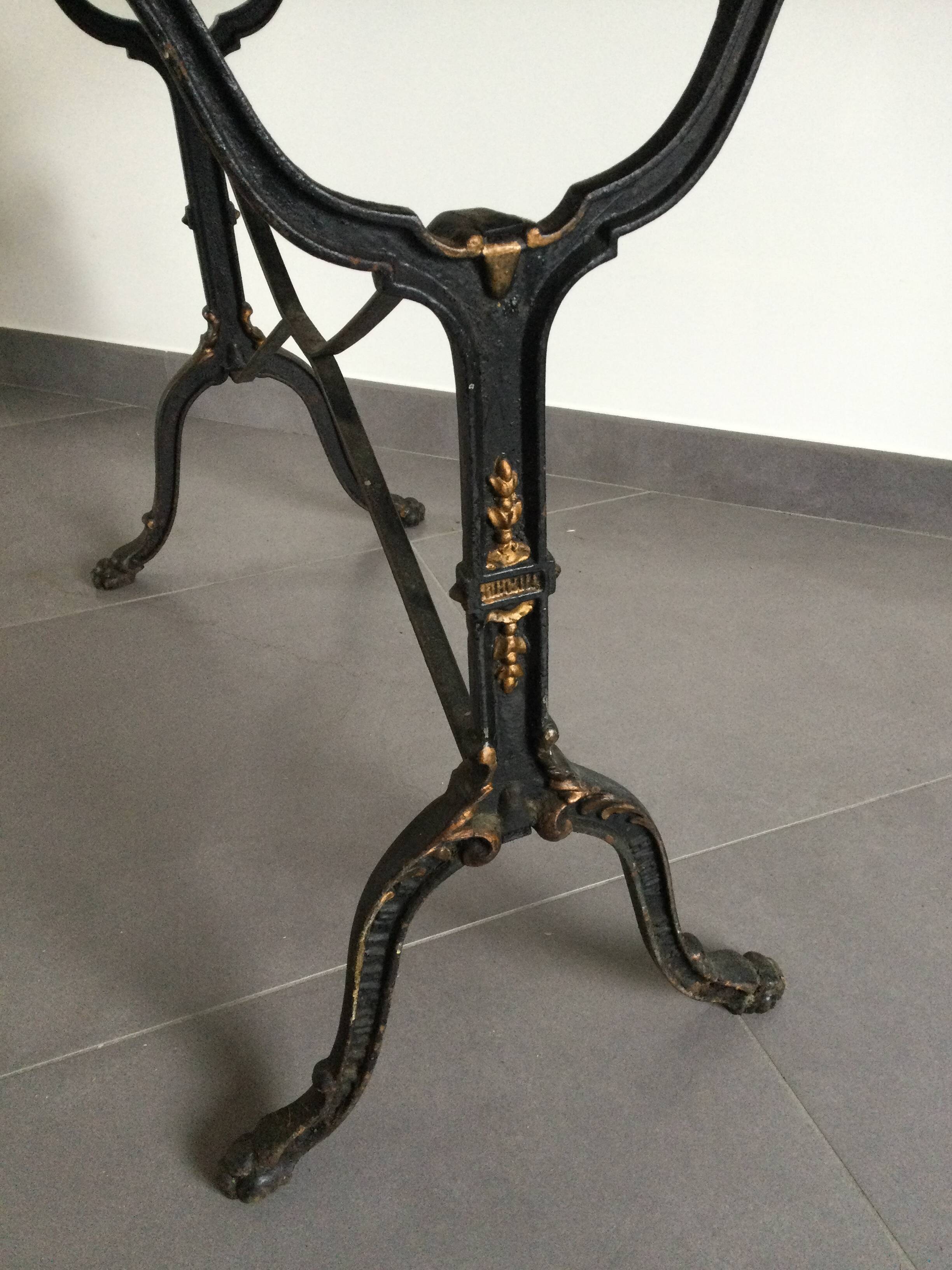 Wrought iron bistro table