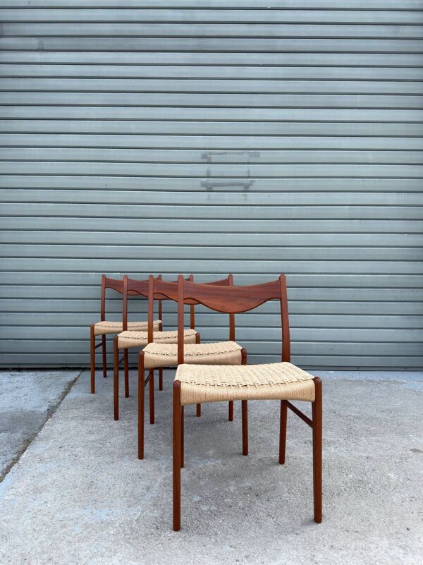 4 chaises danoises Arne Wahl Iversen