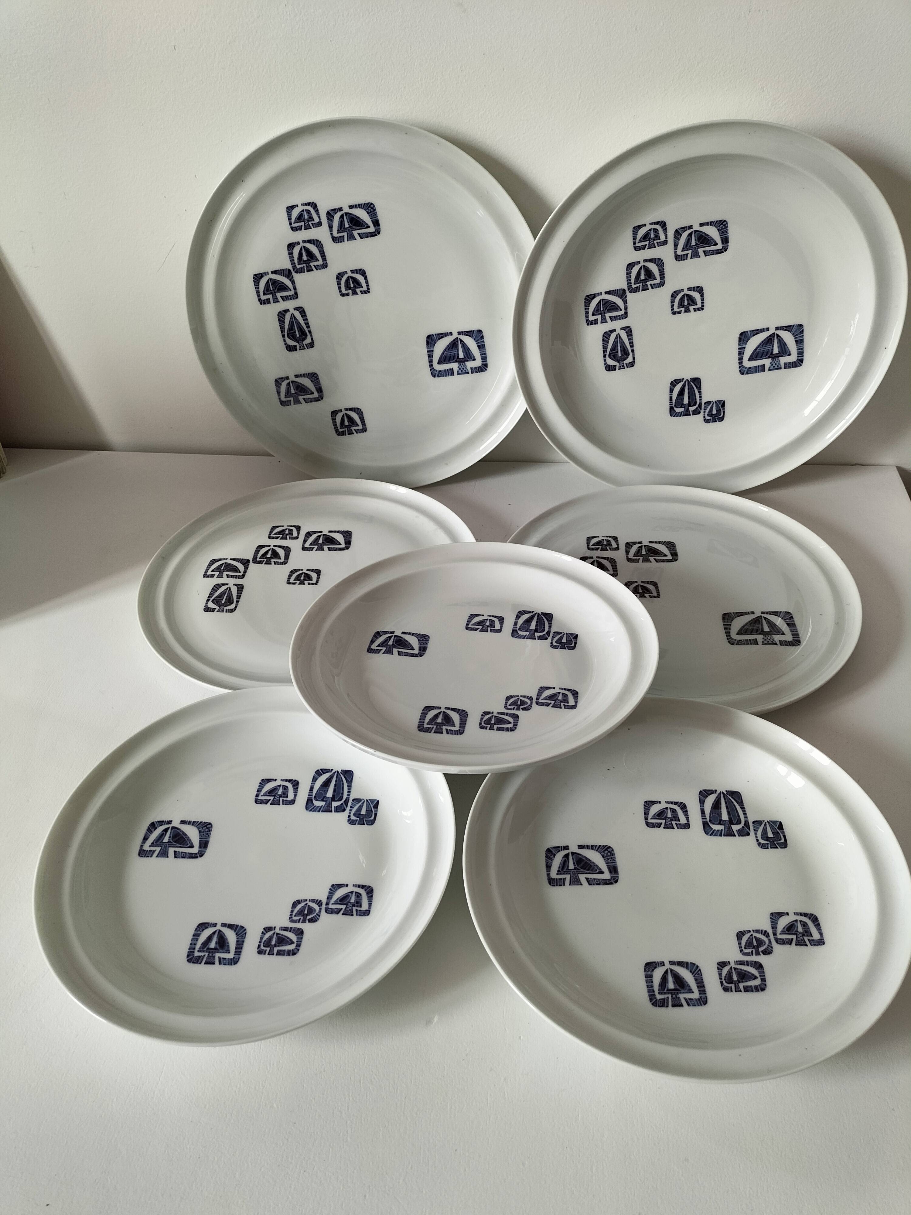 Porcelain set from Paris, Lima decoration – 7 pieces, 1970
