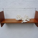 Pair of teak wall shelves