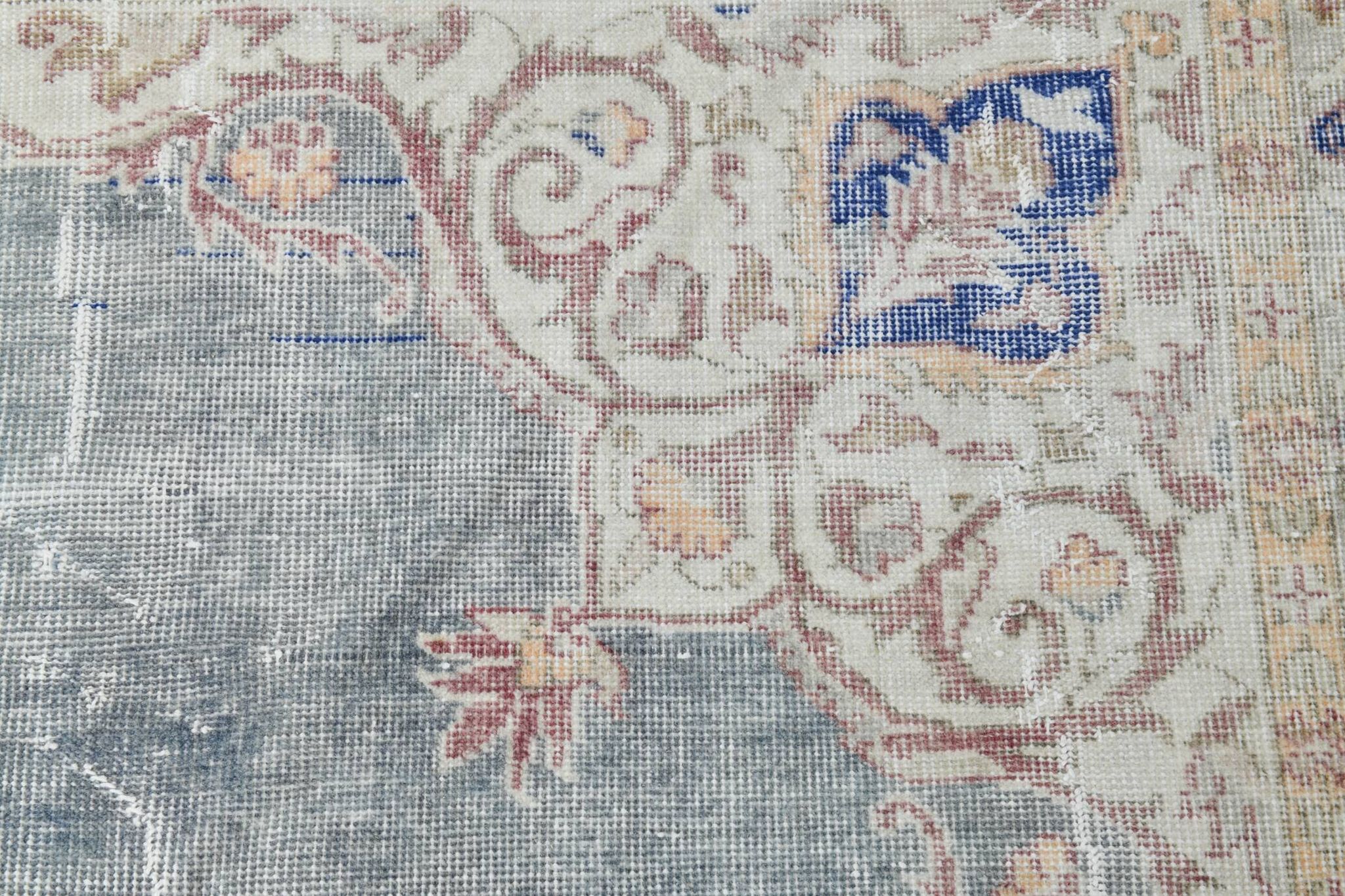 8x11 Light Navy Blue Classic Turkish Vintage Rug, 239x333Cm