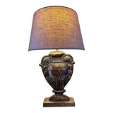 Gold table lamp amphora