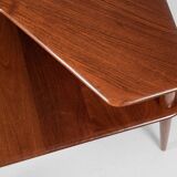 Midcentury Danish corner table in teak by Peter Hvidt & Orla Mølgaard-Nielsen for France & Søn