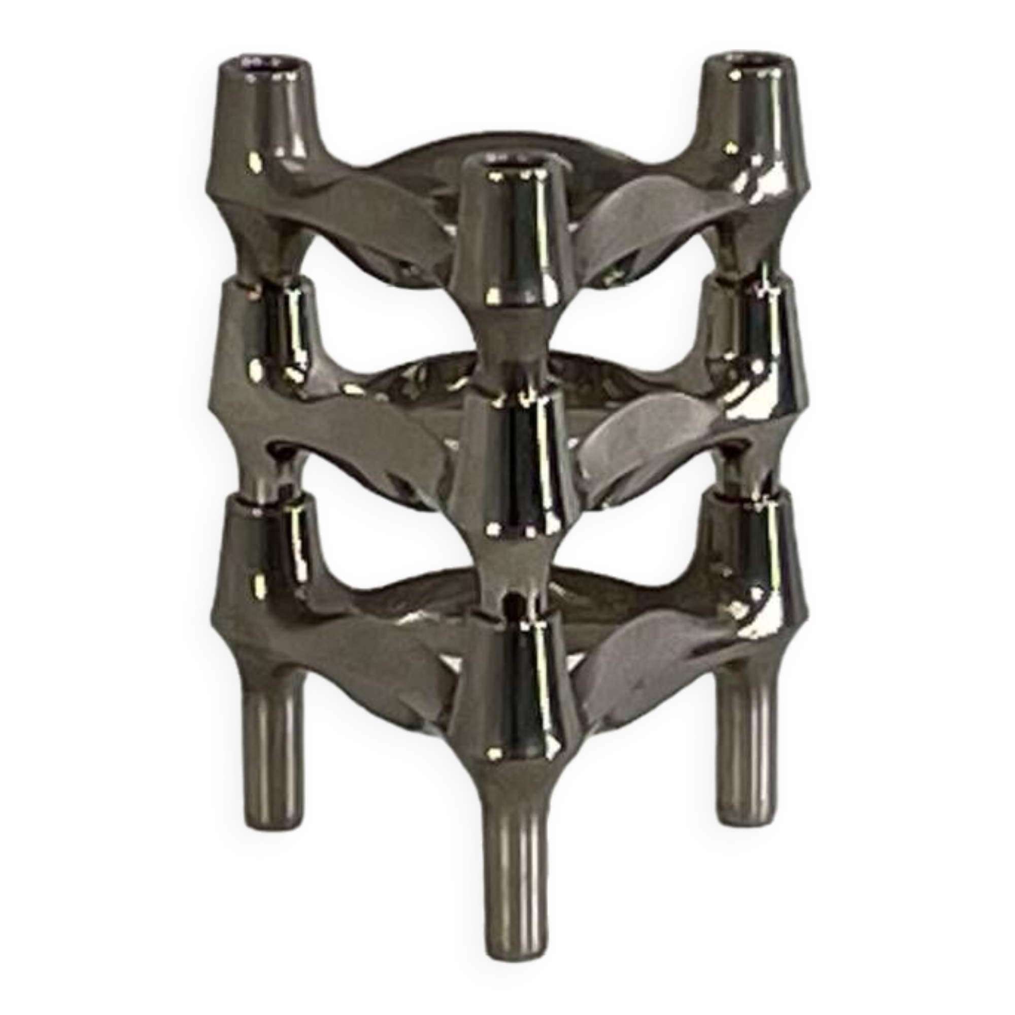 Set of 3 Nagel Candle Holders