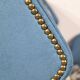 2-Seater Bench in Azure Blue Fabric – 1940s