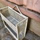 Set of 2 white rattan/wicker wall shelves – Vintage & shabby chic decor