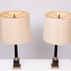 pair Large Colum Table lamps by Loevsky & Loevsky USA 1970s