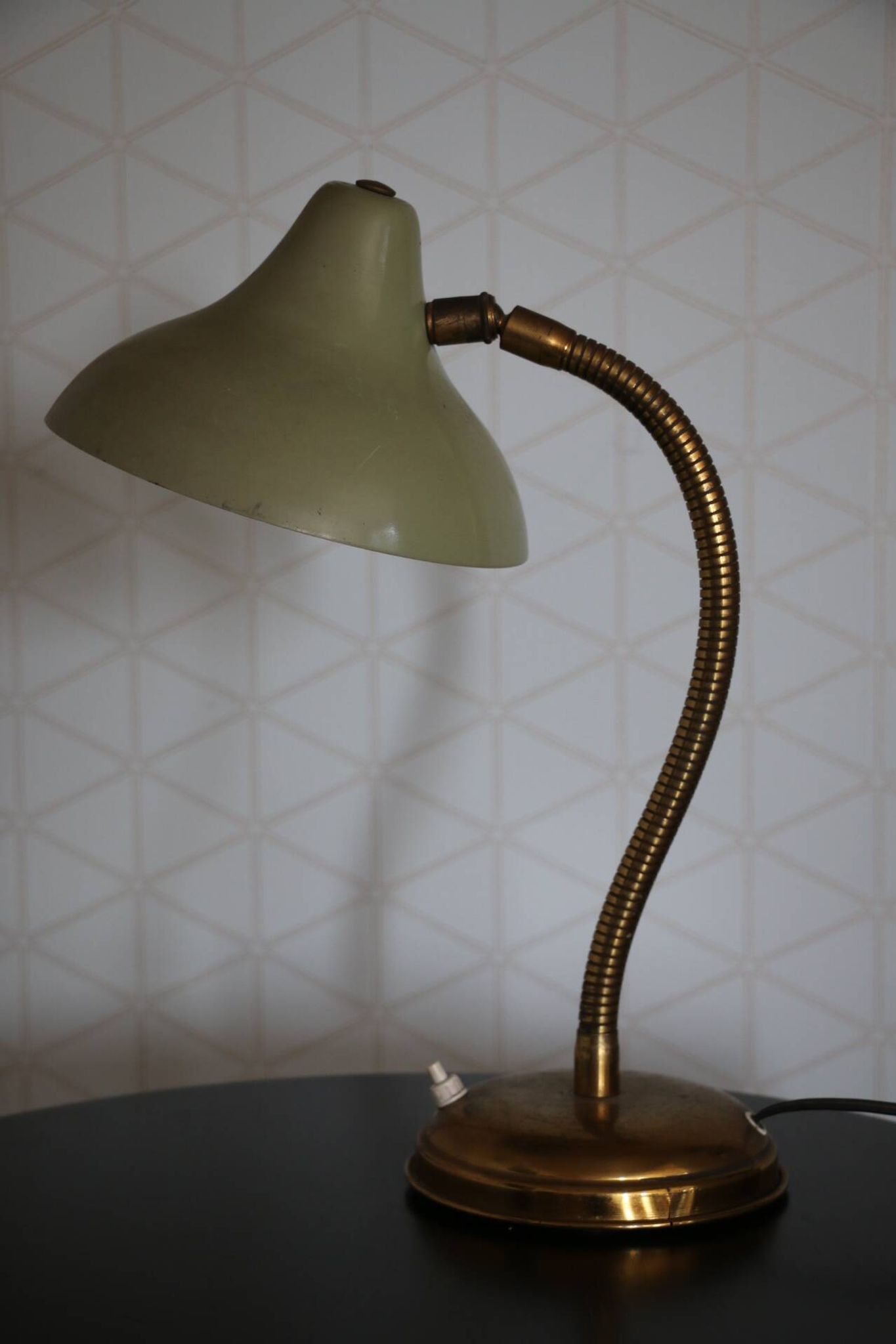 Lampe à poser laiton verte 420mm