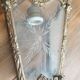Small chandelier / lantern in bronze with etched glass - Louis XV style