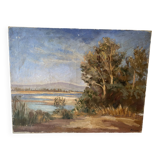 Painting on canvas signed