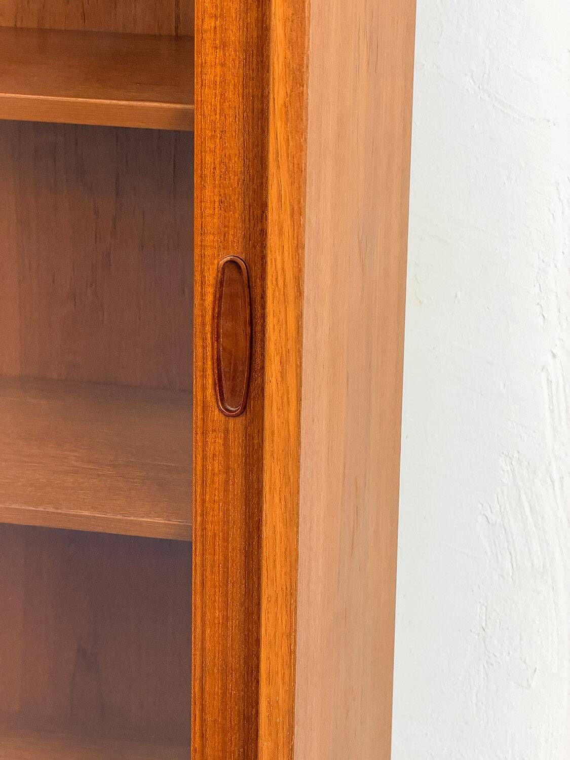 Danish Teak Cabinet with Glass Doors by Carlo Jensen for Hundevad, 1960s