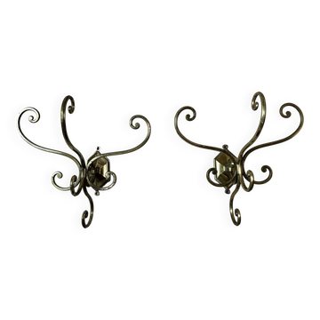 Pair of brass hooks