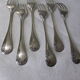 6 vintage silver metal forks