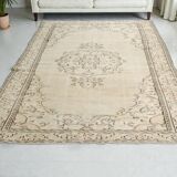 Beige Vintage Anatolian Carpet-1761