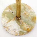 Standing ashtray, onyx & brass