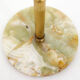 Standing ashtray, onyx & brass