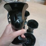 Black ice cream cups