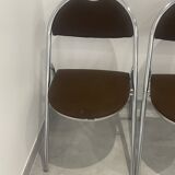 Set of 4 folding chairs in Trigano Hestia fabric