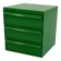 Green plastic 3-drawer chest by Simon Fussell for Kartell, 1970.