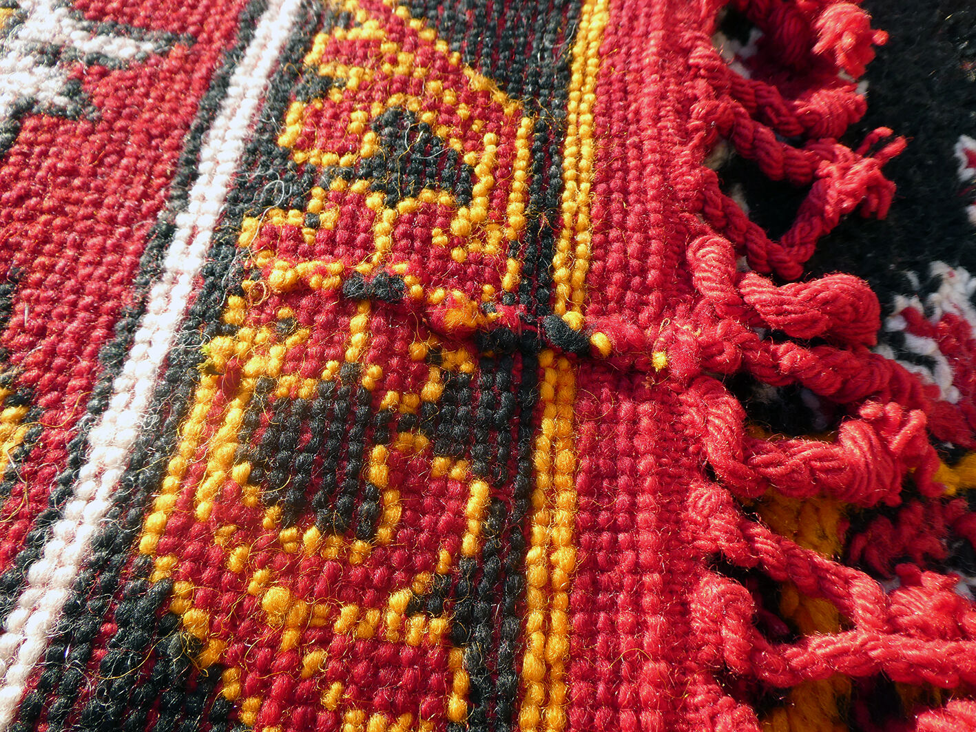 Vintage Moroccan Berber carpet Boujaad by Khenifra XXL 352x174 cm