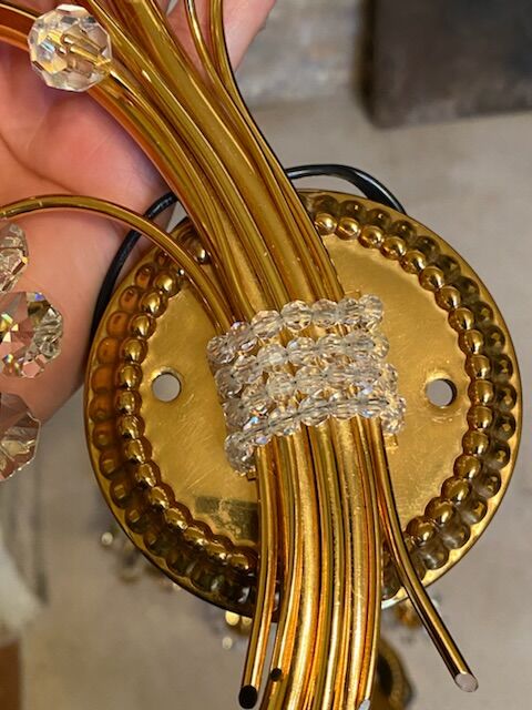 Pair of Palwa flower sconces