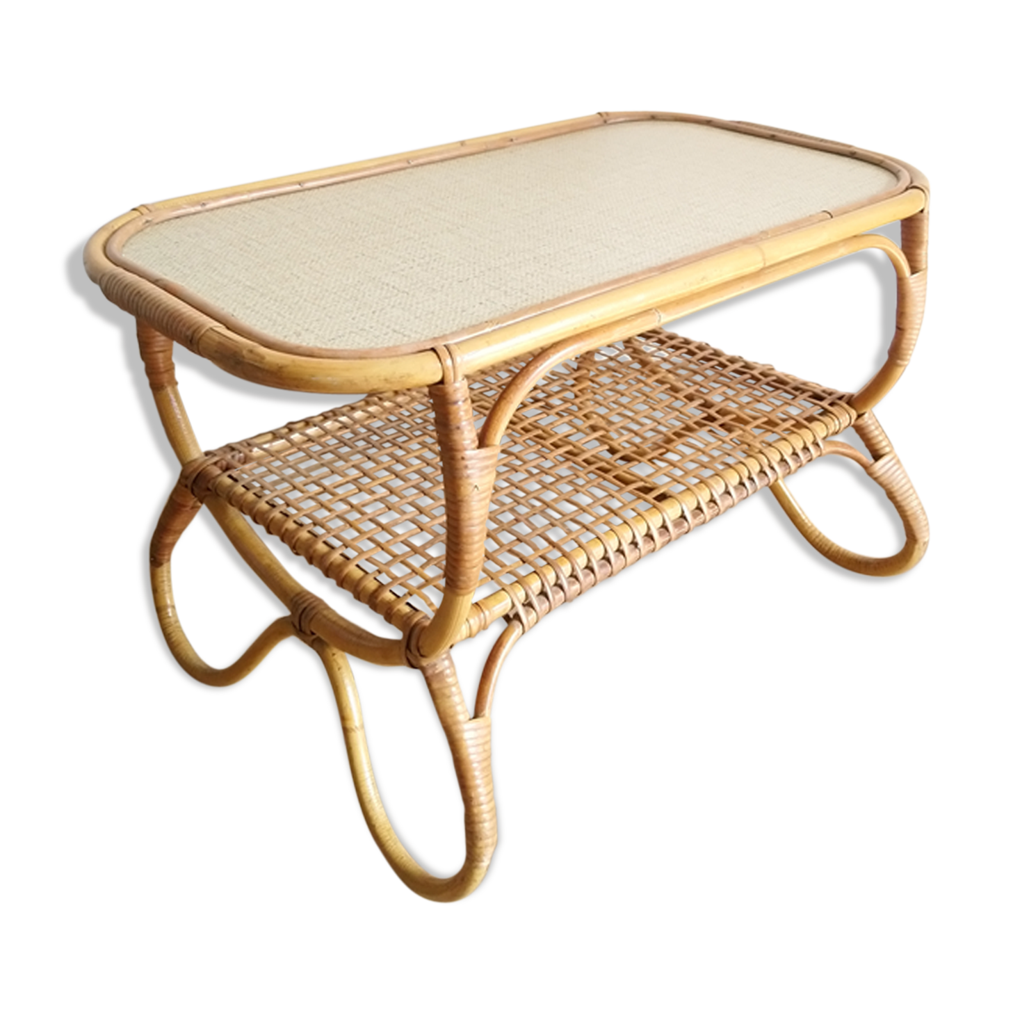 Rattan coffee table