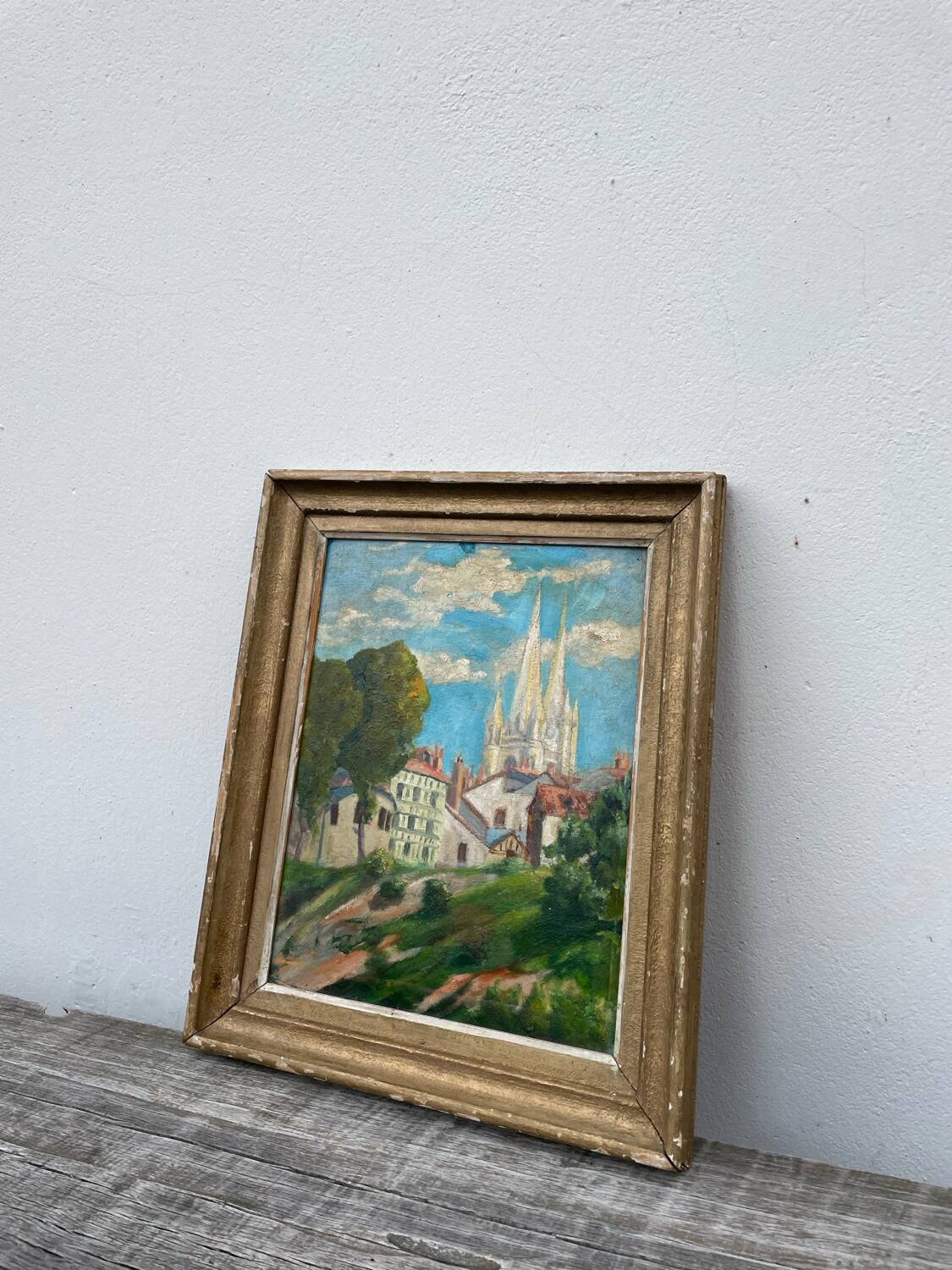 Bayonne Basque oil painting