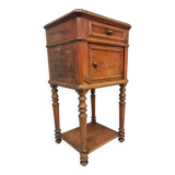 Antique bedside table sideboard with marble 40 x 77 cm