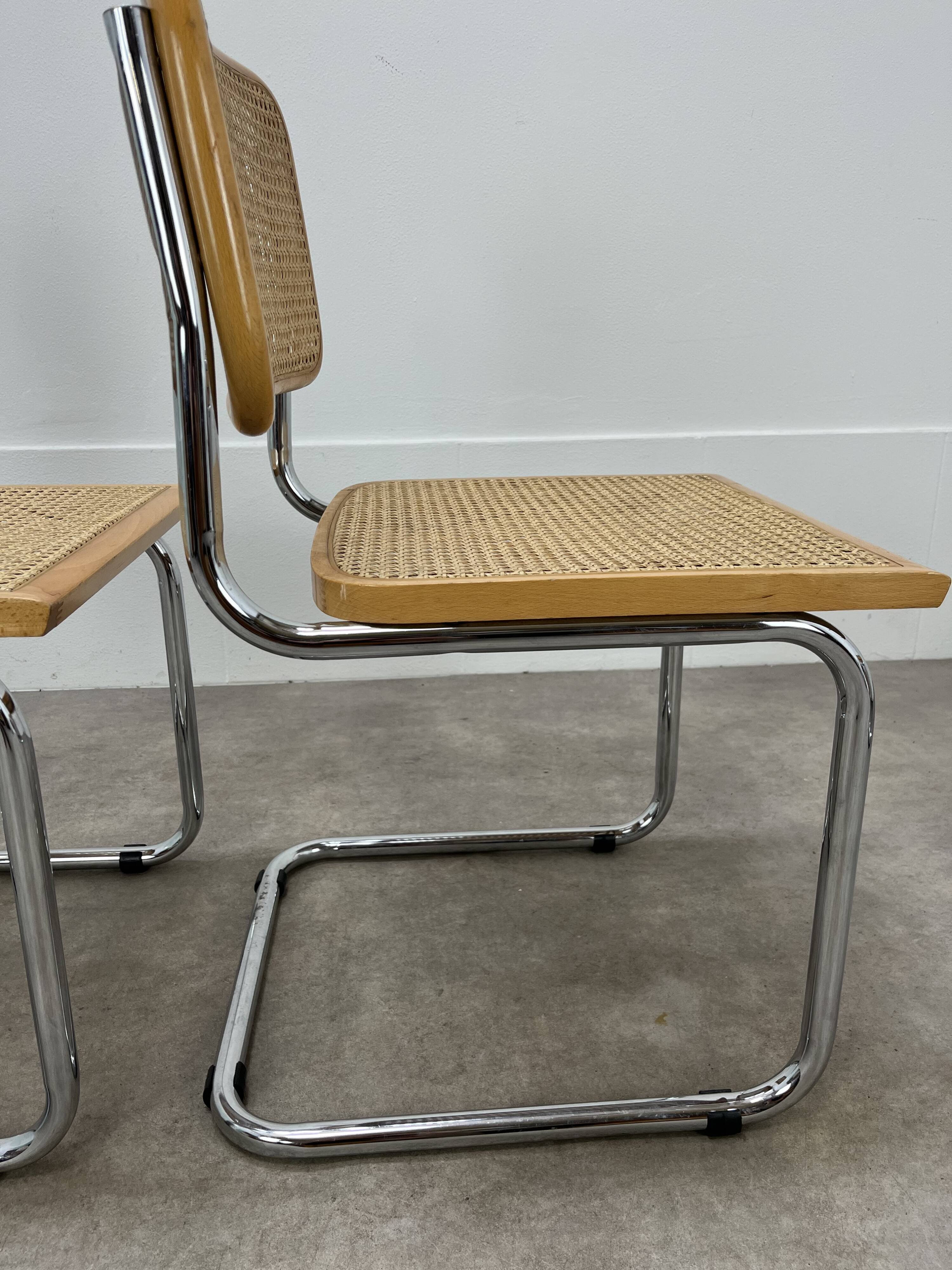 2 Cesca B32 chairs by Marcel Breuer