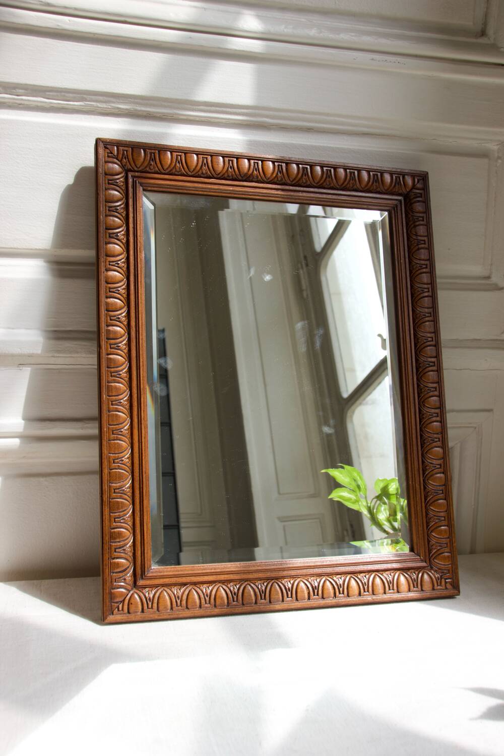 Old wooden mirror