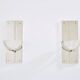 Pair of modernist wall lights by Claude Parent, nickel-plated steel, 1992.