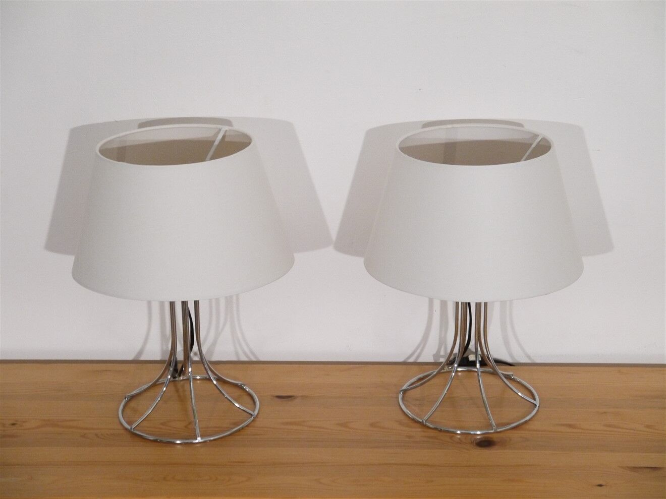 Paire de lampes vintage en metal  1970