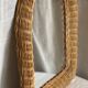 Vintage 1970 woven rattan mirror