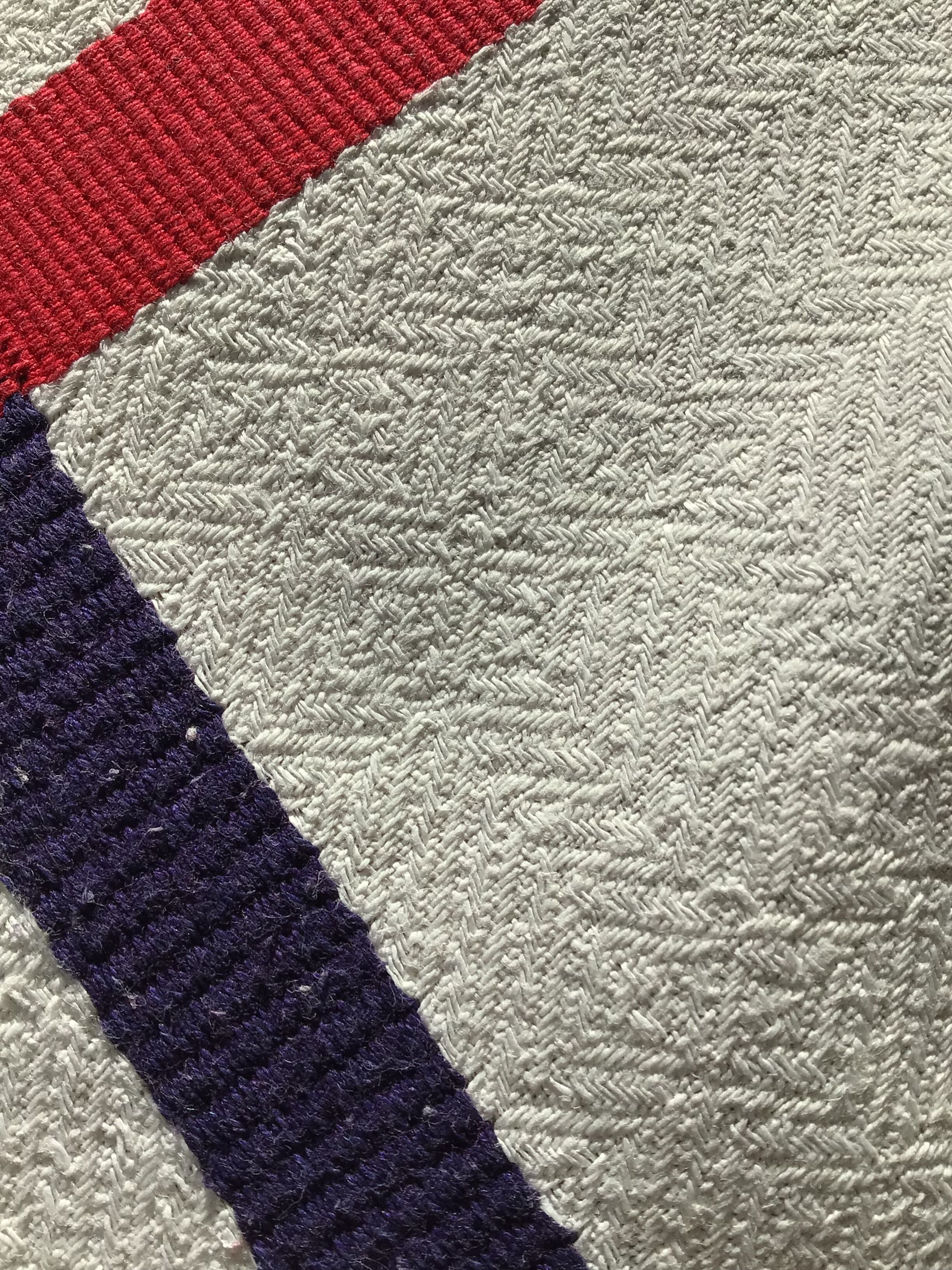 Embroidered tablecloth FL rectangle basque fabric navy and red