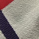 Embroidered tablecloth FL rectangle basque fabric navy and red