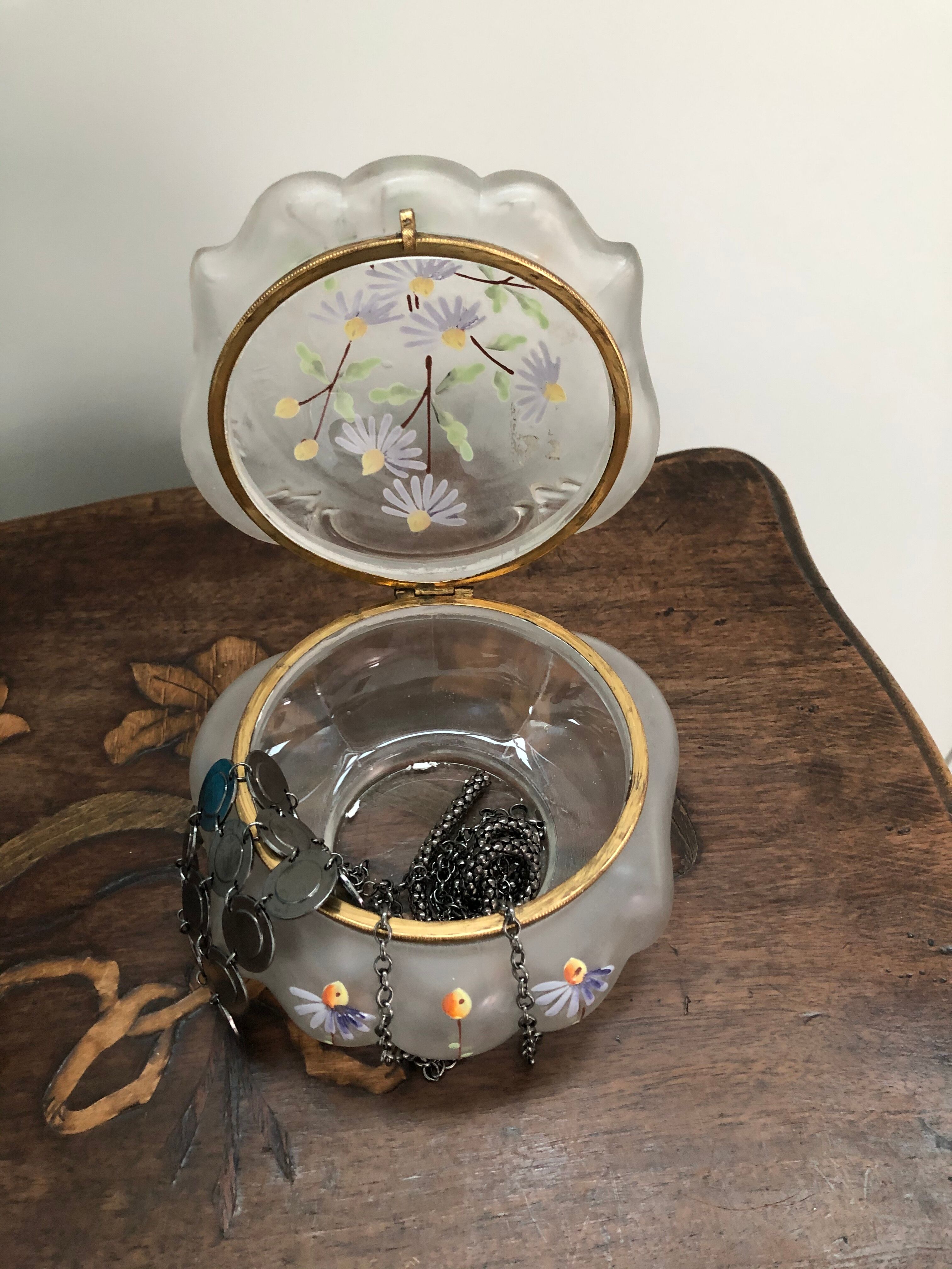 Old candy - hand-painted glass - France