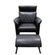 Fauteuil en cuir COR avec repose-pieds
