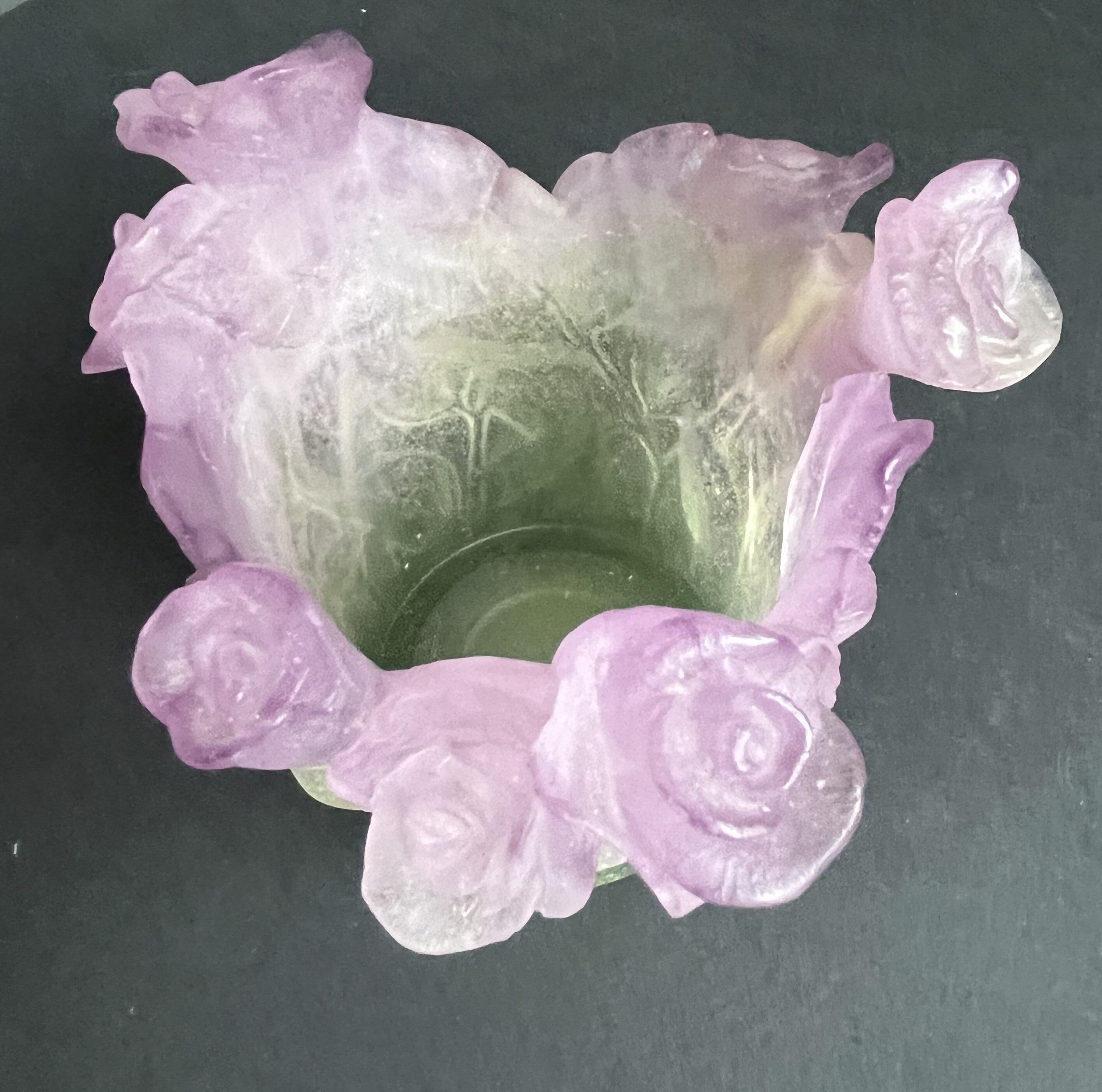 Daum vase in glass paste