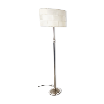 Lampadaire chromé brutaliste, années 1970