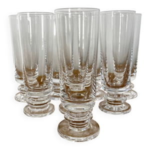 Set 8 flûtes cristal