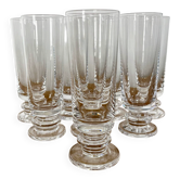 Set of 8 crystal Sèvres flutes from the 1970s.