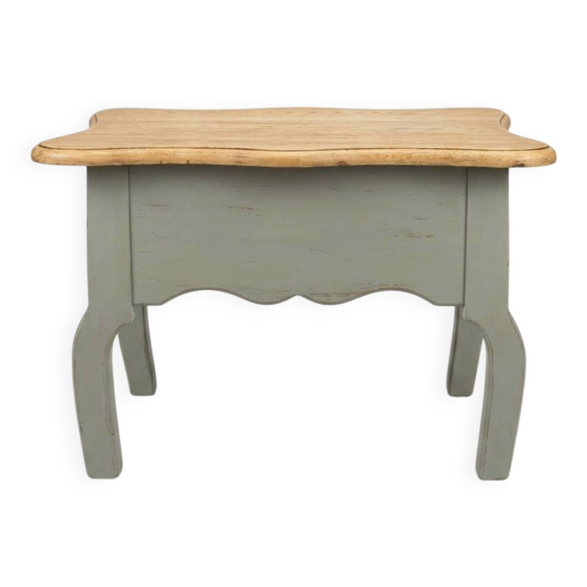 Table basse vintage en chêne, forme libre