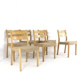 Lot de 6 chaises en chêne EMC Mobler 'Lem' - design danois - chêne