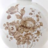 Vase en céramique ivoire et détails floraux marron par Rosenthal, Italie
