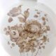 Ivory Ceramic Vase with Brown Floral Details by Rosenthal, Italy